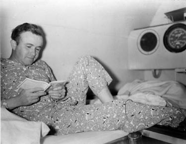 Skipper relaxing in his stateroom