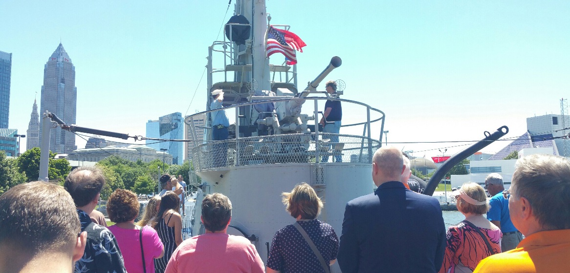 Onlookers watching ceremony